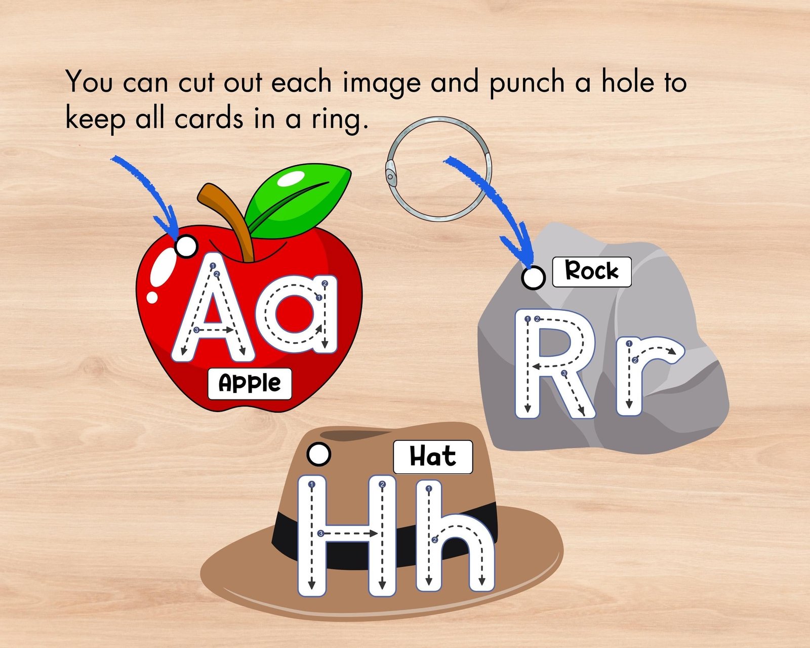 26 Letter Tracing Cards, Preschool Tracing Cards Activity, ABC Flashcards, Printable Homeschool Worksheet, Back To School Montessori Toy - Image 3