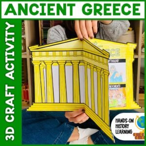 Ancient Greece Project Craft Activity | Parthenon 3D Craftivity | Ancient Civilizations Class Project | Social Studies Class Project