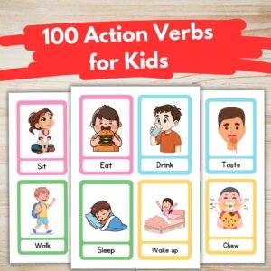 100 Action Verbs for Kids – Printable Flashcards & Worksheets | Fun Learning Activities for Preschool ,Kindergarten