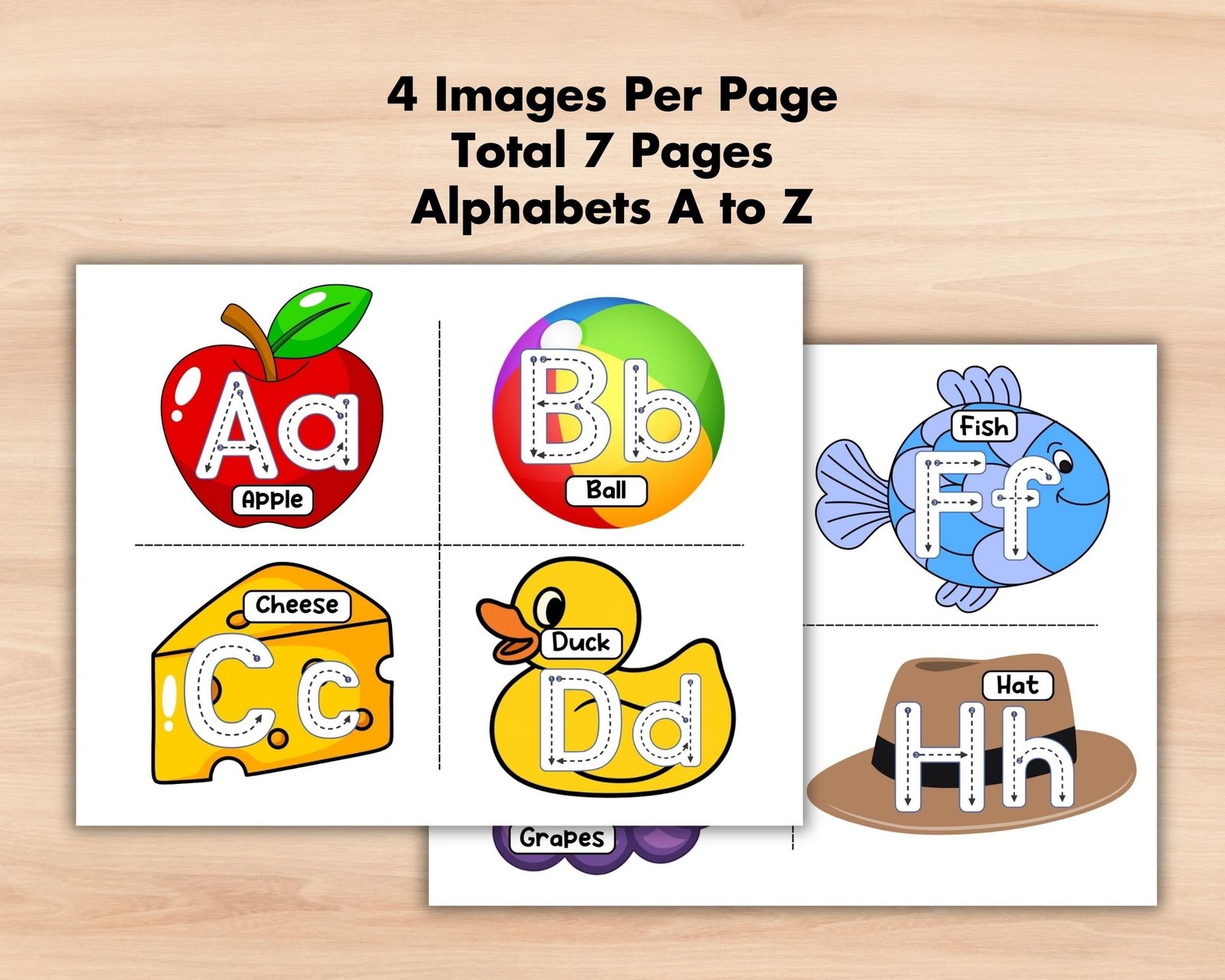 26 Letter Tracing Cards, Preschool Tracing Cards Activity, ABC Flashcards, Printable Homeschool Worksheet, Back To School Montessori Toy - Image 2