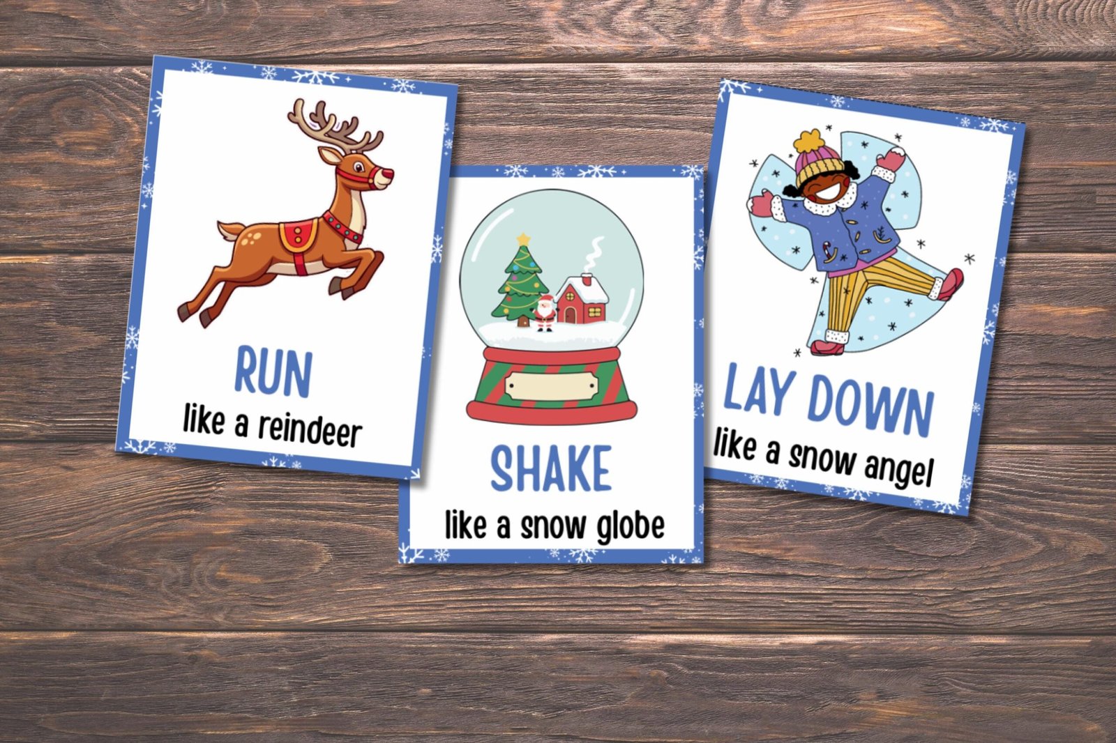 Winter Movement Cards, Winter Game, 28 Winter Flashcards, Educational Activity, Gross Motor Skills, Winter Actions Cards, Winter Activity - Image 4