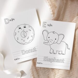 ABC Coloring Book ABC Baby Shower Coloring Book Baby's First ABC Book Colouring Alphabet Pages Activities Game Gift Ideas A-Z Printable