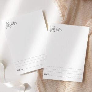 ABC Coloring Book Blank ABC Baby Shower Coloring Book Baby's First ABC Book Colouring Alphabet Pages Activities Game Gift Ideas Printable