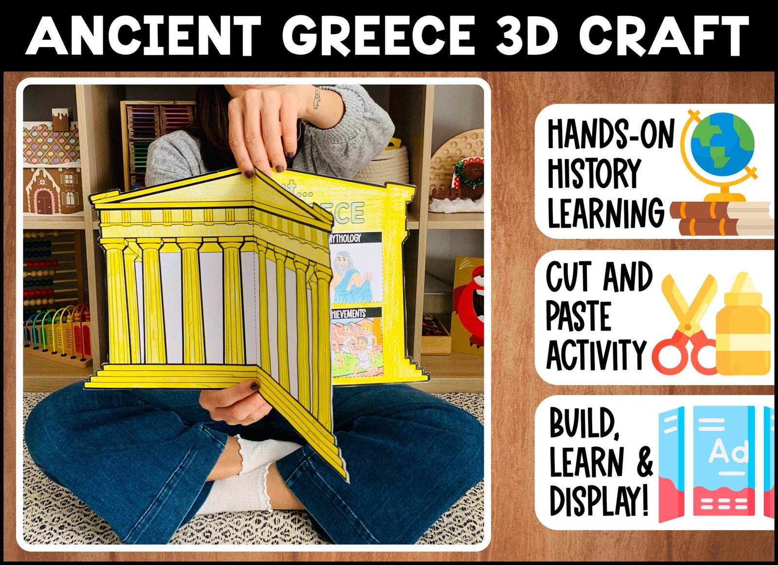 Ancient Greece Project Craft Activity | Parthenon 3D Craftivity | Ancient Civilizations Class Project | Social Studies Class Project - Image 5
