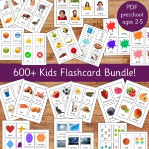 600+ Kids Flashcards Bundle, Perfect for Early Learning and Speech, Ages 2-5 suitable for you Preschool Curriculum, Educational Activity
