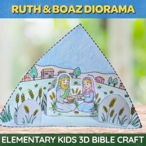 Ruth & Boaz Diorama Paper Craft Kit | Kindness, Grace and Redemption Sunday School Bible Lesson For Kids | Instant Download Printable PDF