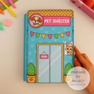 Printable Pet Shelter Paper Play Set | Pretend Play for Kids | Printable Paper Doll | Digital Download | Kids Craft Activity