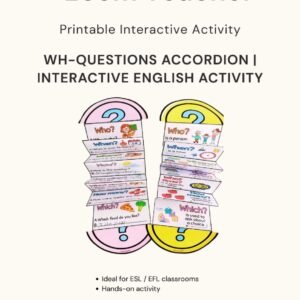 Wh Questions Accordion Interactive ESL Activitt