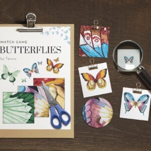 Butterfly Matching Cards Montessori Game: Printable PDF, Letter Size