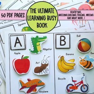 Toddler Busy Book, Preschool Activities, Preschool curriculum, Busy Binder,Homeschool resources